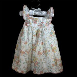 cupcakes & cashmere Toddler Girl Dress 18 Months Ivory Floral Sleeveless Easter